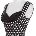 Grace Karin Ladies Design Sexy Preto Cor Branco Pequeno Dots Algodão Vintage Retro Dress 50s CL008901-11